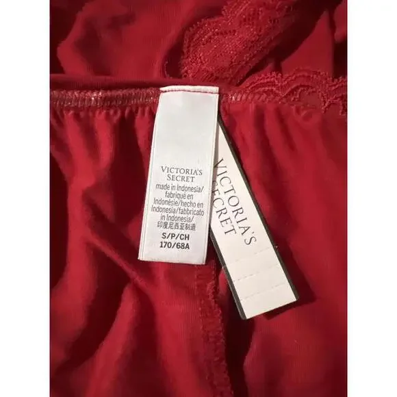 Victorias Secret Red Lace Trim Sleep Shorts Small - Picture 5 of 5